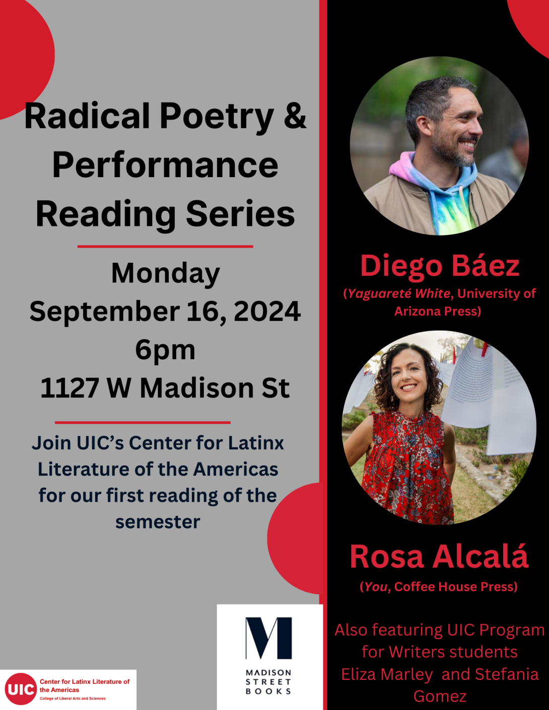 Flyer featuring details on the event, which can be found below as text. Join the Center